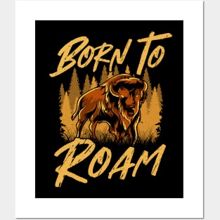 Wild Bison Born To Roam Animals In Nature Posters and Art